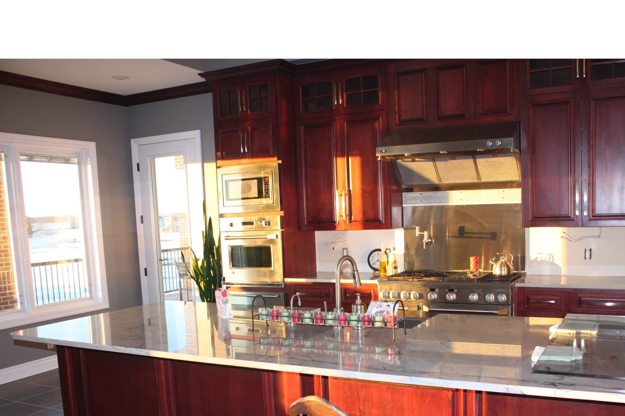 Vessel bowl on quartz countertop